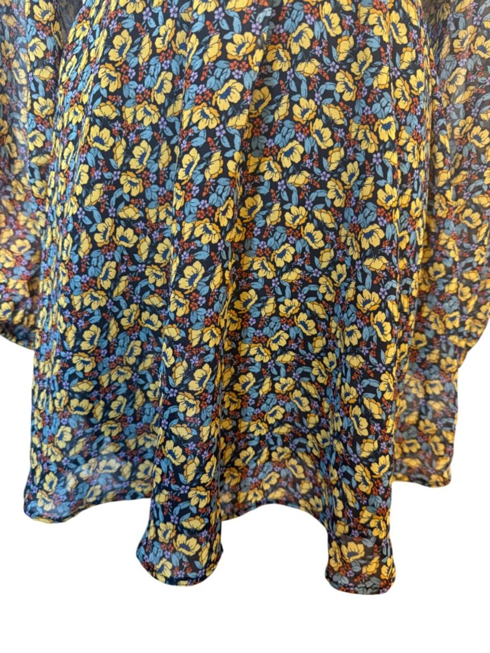 2/$30 ZARA S Floral Long-Sleeve Wrap Dress - Picture 9 of 16